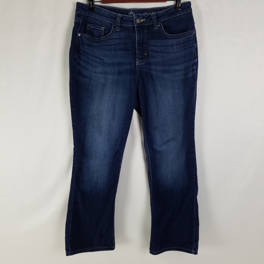 Lee Riders‎ Womens Midrise Bootcut Blue Dark Wash Denim Jeans W32 x L27